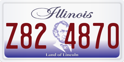 IL license plate Z824870