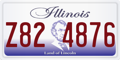 IL license plate Z824876