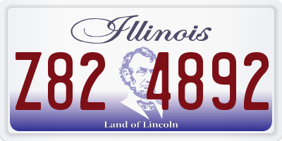 IL license plate Z824892