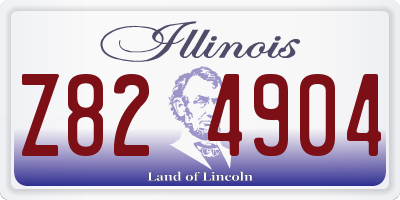 IL license plate Z824904