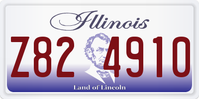 IL license plate Z824910