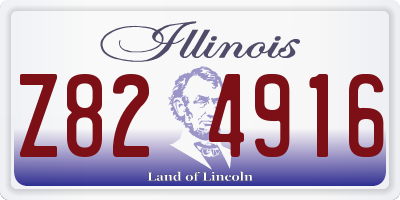 IL license plate Z824916