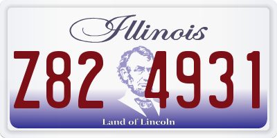 IL license plate Z824931