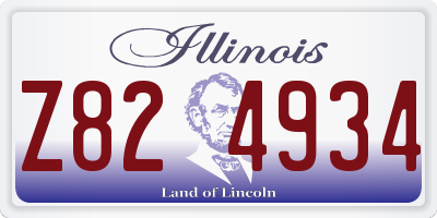 IL license plate Z824934