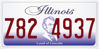 IL license plate Z824937