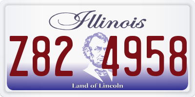 IL license plate Z824958