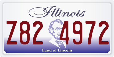IL license plate Z824972