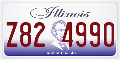 IL license plate Z824990