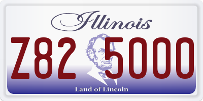 IL license plate Z825000