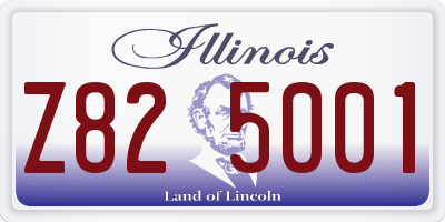 IL license plate Z825001