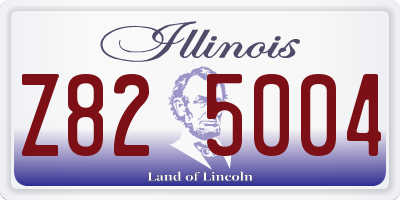 IL license plate Z825004