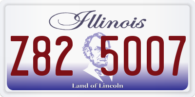 IL license plate Z825007