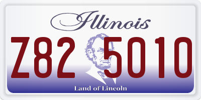 IL license plate Z825010