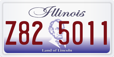 IL license plate Z825011
