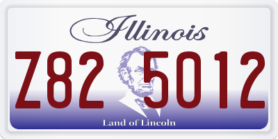 IL license plate Z825012