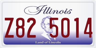 IL license plate Z825014