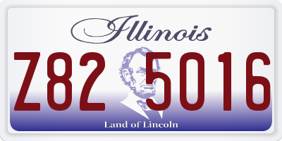 IL license plate Z825016