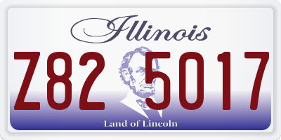 IL license plate Z825017