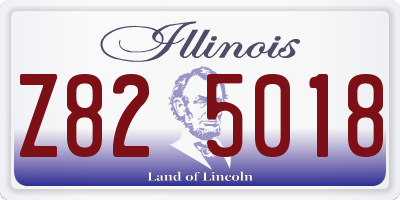 IL license plate Z825018