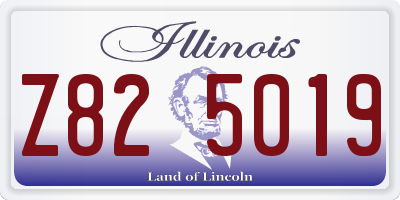IL license plate Z825019