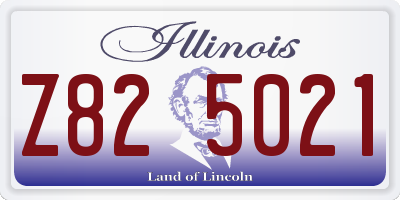 IL license plate Z825021