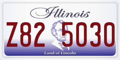IL license plate Z825030