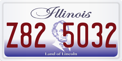 IL license plate Z825032