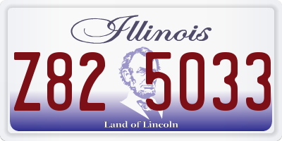 IL license plate Z825033
