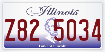 IL license plate Z825034