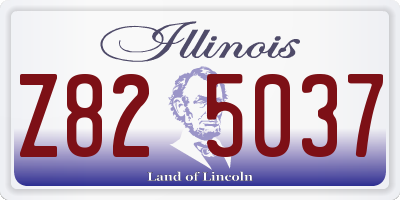 IL license plate Z825037