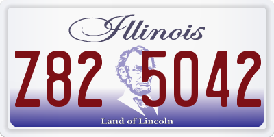 IL license plate Z825042