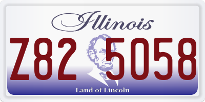 IL license plate Z825058