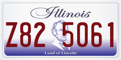 IL license plate Z825061