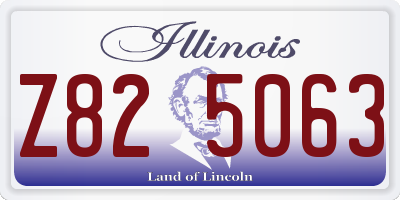 IL license plate Z825063