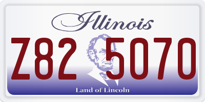 IL license plate Z825070