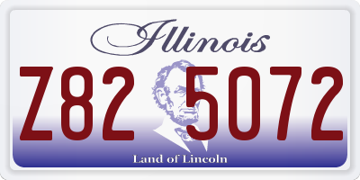 IL license plate Z825072