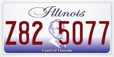 IL license plate Z825077