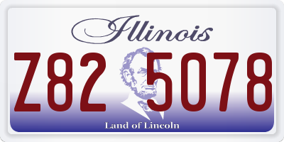 IL license plate Z825078