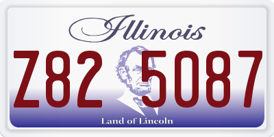 IL license plate Z825087