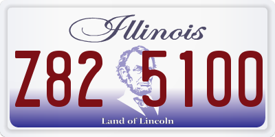 IL license plate Z825100