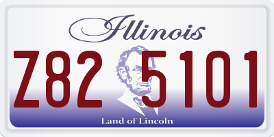 IL license plate Z825101