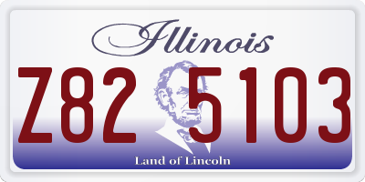 IL license plate Z825103