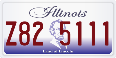 IL license plate Z825111