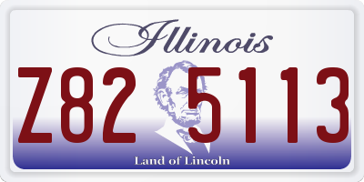 IL license plate Z825113