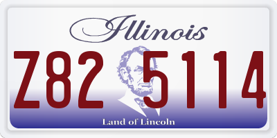 IL license plate Z825114