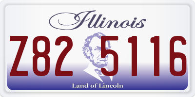 IL license plate Z825116