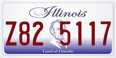 IL license plate Z825117