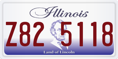 IL license plate Z825118