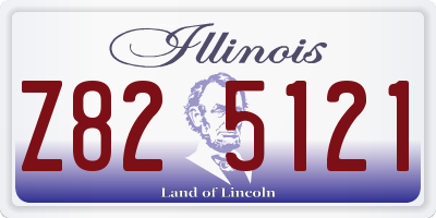 IL license plate Z825121
