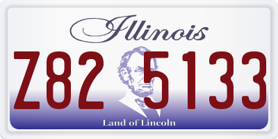 IL license plate Z825133